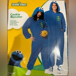 Halloween Sesame Street Cookie Monster Adult XS/SM Costume
